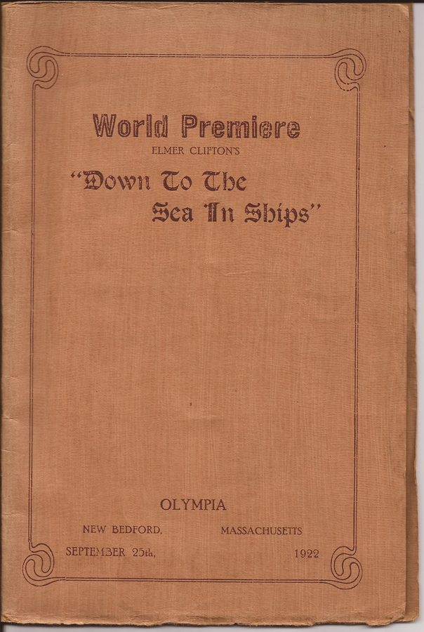 Down To The Sea In Ships - Programme booklet - WhalingCity.net