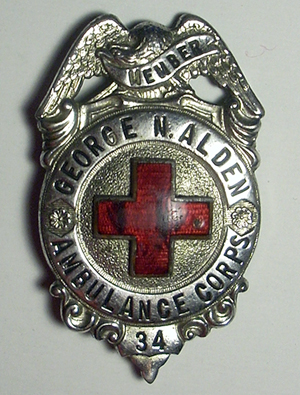 George N. Alden Ambulance Corps badge - www.WhalingCity.net