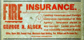 Directory ad - George N. Alden Insurance - www.Whalingcity.net