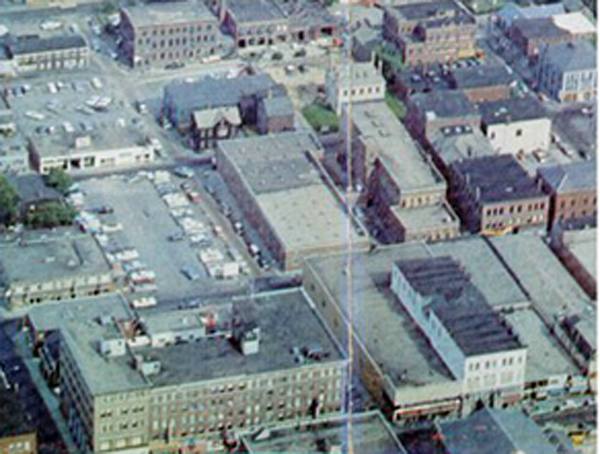 Mid 1900's arial view - Times Building - New Bedford - www.WhalingCity.net